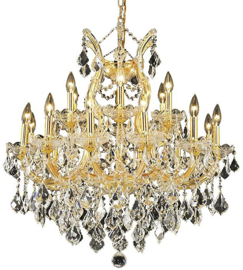 ZC121-2800D30G/EC By Regency Lighting - Maria Theresa Collection Gold Finish 19 Lights Dining Room