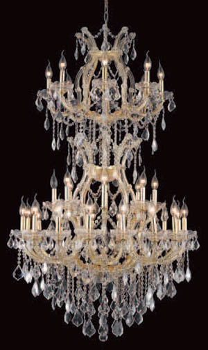 ZC121-2800D36SG/EC By Regency Lighting Maria Theresa Collection 34 Light Chandeliers Gold Finish