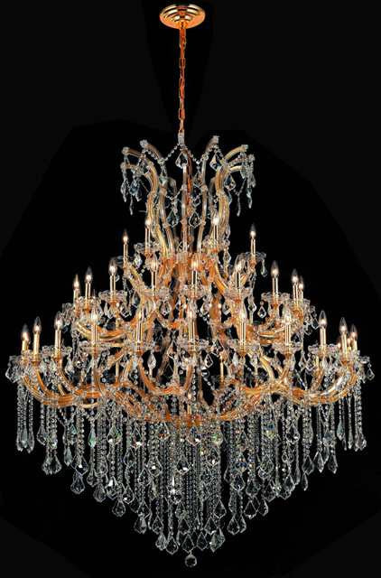 C121-2800G60G/EC By Elegant Lighting Maria Theresa Collection 49 Lights Chandelier Gold Finish