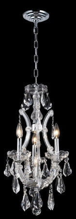 C121-2801D12C By Regency Lighting-Maria Theresa Collection Chrome Finish 4 Lights Chandelier