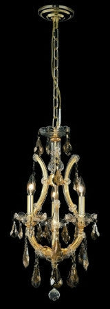 C121-2801D12G-GT By Regency Lighting-Maria Theresa Collection Gold Finish 4 Lights Chandelier