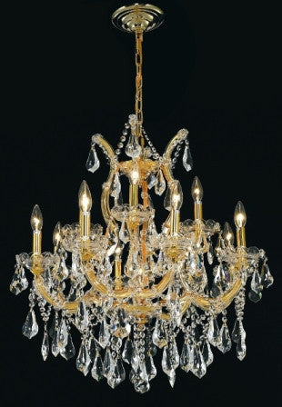 C121-2801D27G By Regency Lighting-Maria Theresa Collection Gold Finish 13 Lights Chandelier