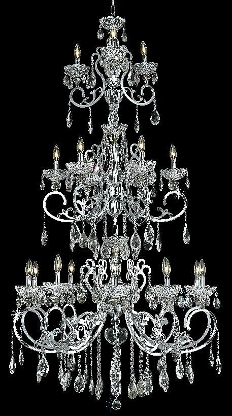 ZC121-2830G80C/EC By Regency Lighting Aria Collection 19 Light Chandeliers Chrome Finish