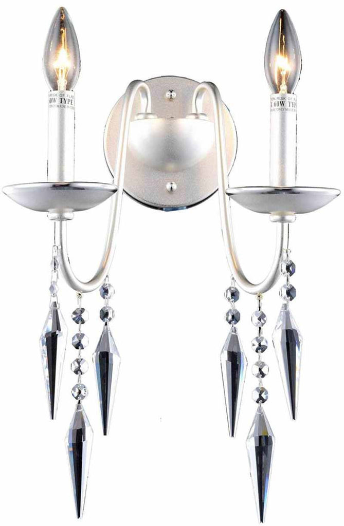 C121-5006W2PS/EC By Elegant Lighting - Gracieux Collection Polished Silver Finish 2 Lights Dining Room