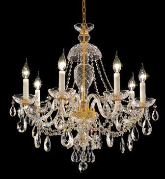 C121-7829D26G By Regency Lighting-Alexandria Collection Gold Finish 7 Lights Chandelier