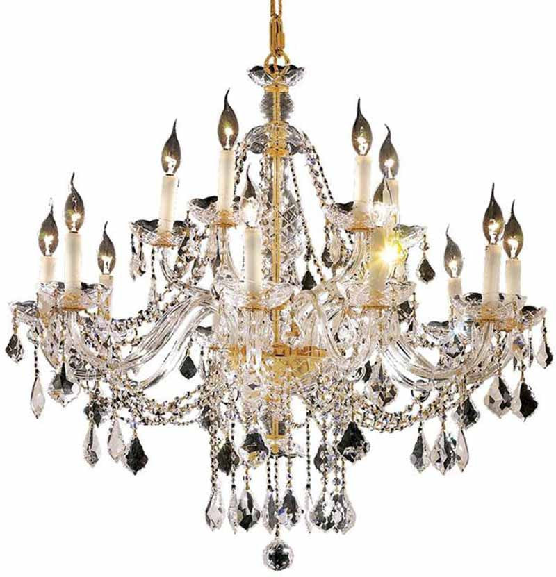 ZC121-7831G35G/EC By Regency Lighting - Alexandria Collection Gold Finish 15 Lights Foyer/Hallway