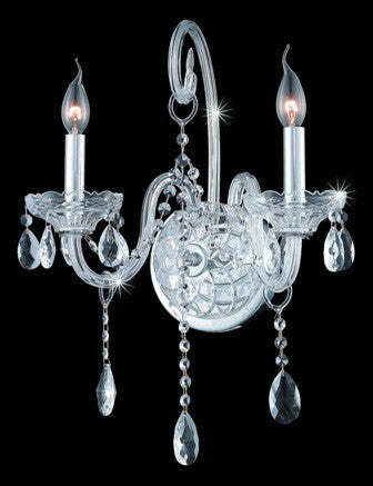 C121-7852W2C By Regency Lighting-New Verona Collection Chrome Finish 2 Lights Wall Sconce