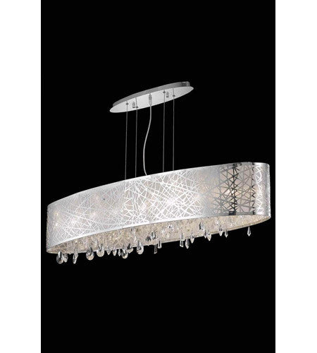 C121-7902D40C/RC By Elegant Lighting Mirage Collection 7 Light Dining Room Chrome Finish