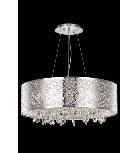C121-7903D30C/RC By Elegant Lighting Mirage Collection 9 Light Dining Room Chrome Finish