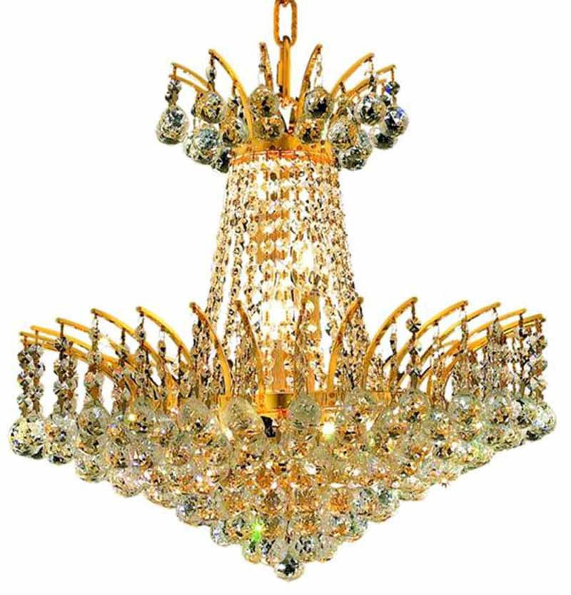 ZC121-V8031D19G By REGENCY - Victoria Collection 24k Gold Plated Finish Chandelier