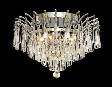 C121-8032F16C By Regency Lighting-Victoria Collection Chrome Finish 6 Lights Chandelier
