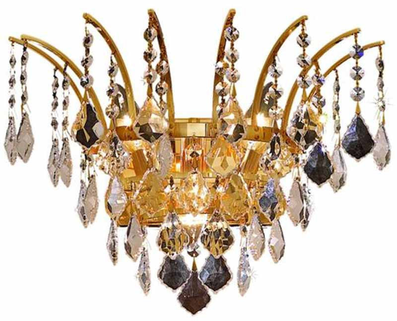 ZC121-8033W16G/EC By Regency Lighting - Victoria Collection Gold Finish 3 Lights Wall Sconce