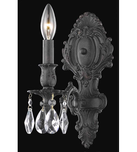 C121-8601W5DB/RC By Elegant Lighting Monarch Collection 1 Light Wall Sconce
