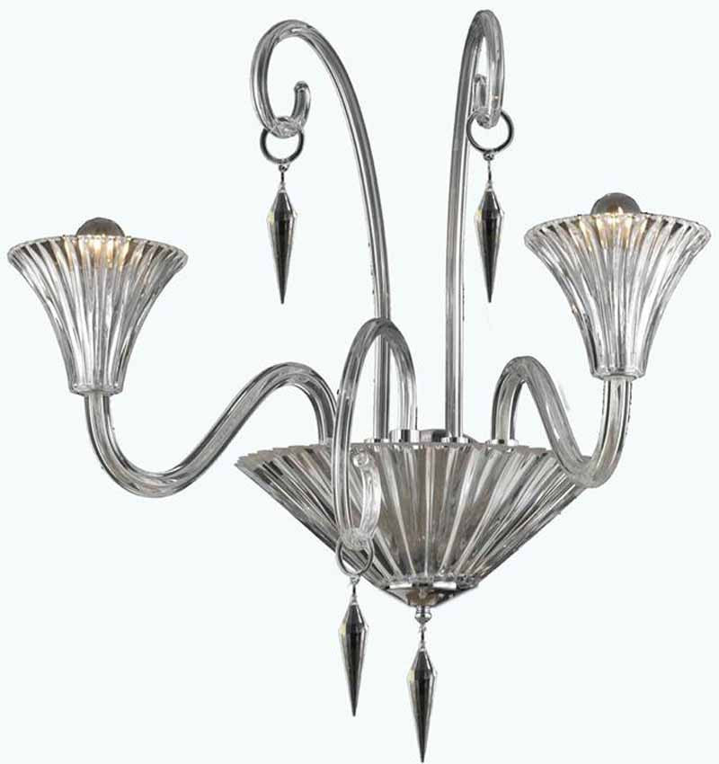 C121-8802W24CL/EC By Elegant Lighting - Symphony Collection 2 Lights Wall Sconce
