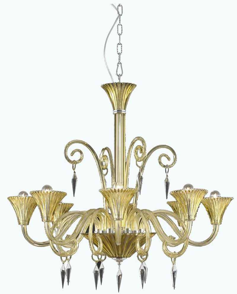 C121-8808D37YW/EC By Elegant Lighting - Symphony Collection 8 Lights Dining Room