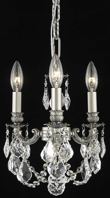 ZC121-9103D10PW/EC By Regency Lighting Lillie Collection 3 Light Chandeliers Pewter Finish