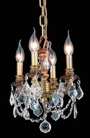C121-9104D10FG By Regency Lighting-Lille Collection French Gold Finish 4 Lights Chandelier