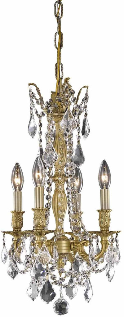 C121-9204D10FG/EC By Elegant Lighting - Rosalia Collection French Gold Finish 4 Lights Pendant Lamp