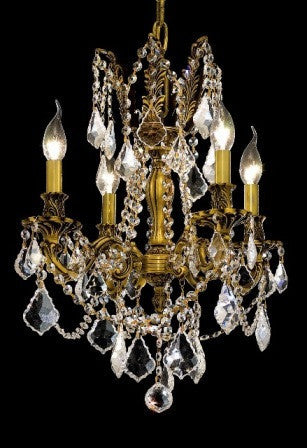 C121-9204D17FG By Regency Lighting-Rosalia Collection French Gold Finish 4 Lights Chandelier