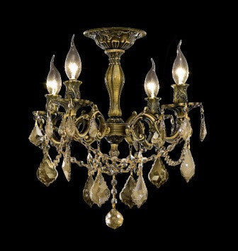 C121-9204F17AB-GT By Regency Lighting-Rosalia Collection Antique Bronze Finish 4 Lights Chandelier