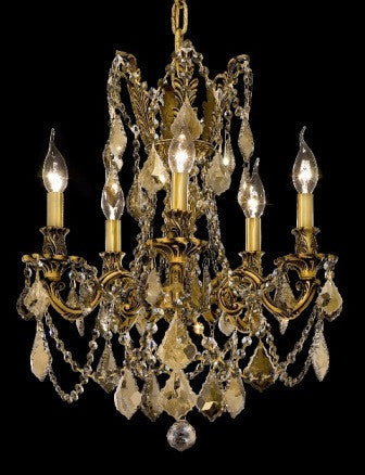 C121-9205D18FG-GT By Regency Lighting-Rosalia Collection French Gold Finish 5 Lights Chandelier