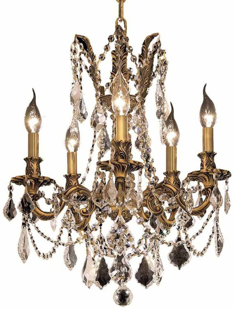 ZC121-9205D18FG/EC By Regency Lighting - Rosalia Collection French Gold Finish 5 Lights Dining Room