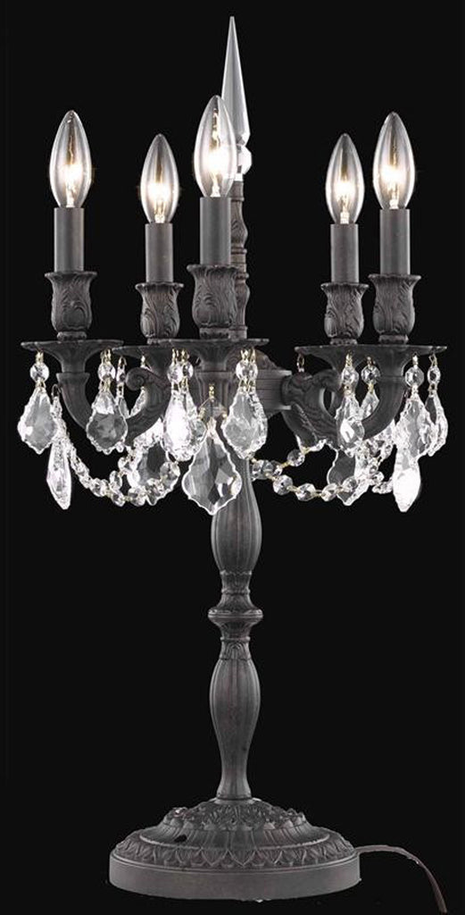 C121-9205TL13DB/EC By Elegant Lighting - Rosalia Collection Dark Bronze Finish 5 Lights Table Lamp