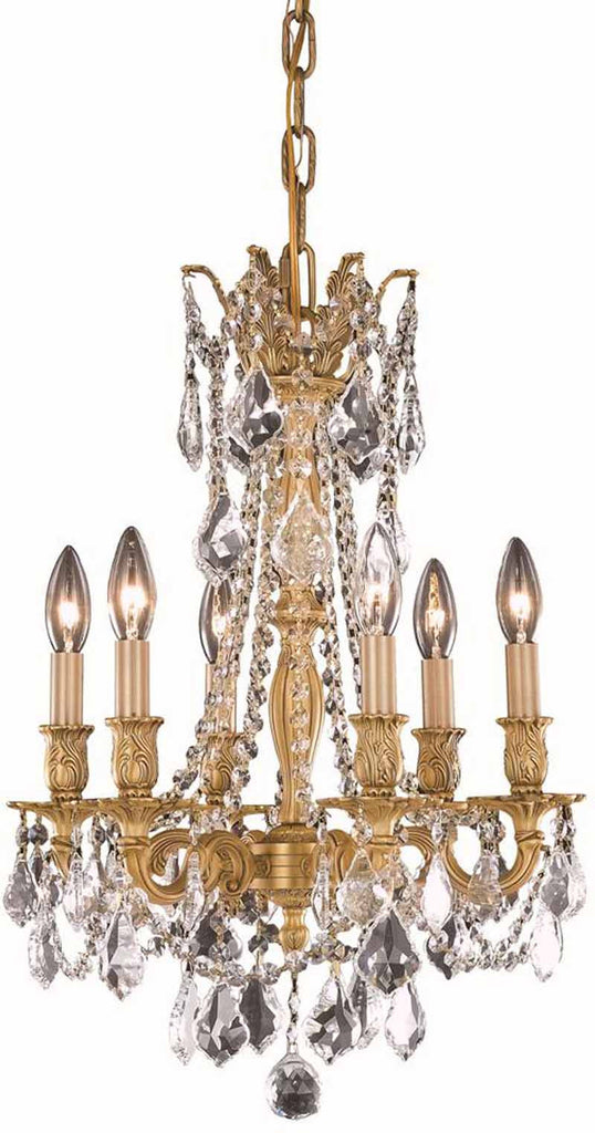 C121-9206D16FG/EC By Elegant Lighting - Rosalia Collection French Gold Finish 6 Lights Pendant Lamp