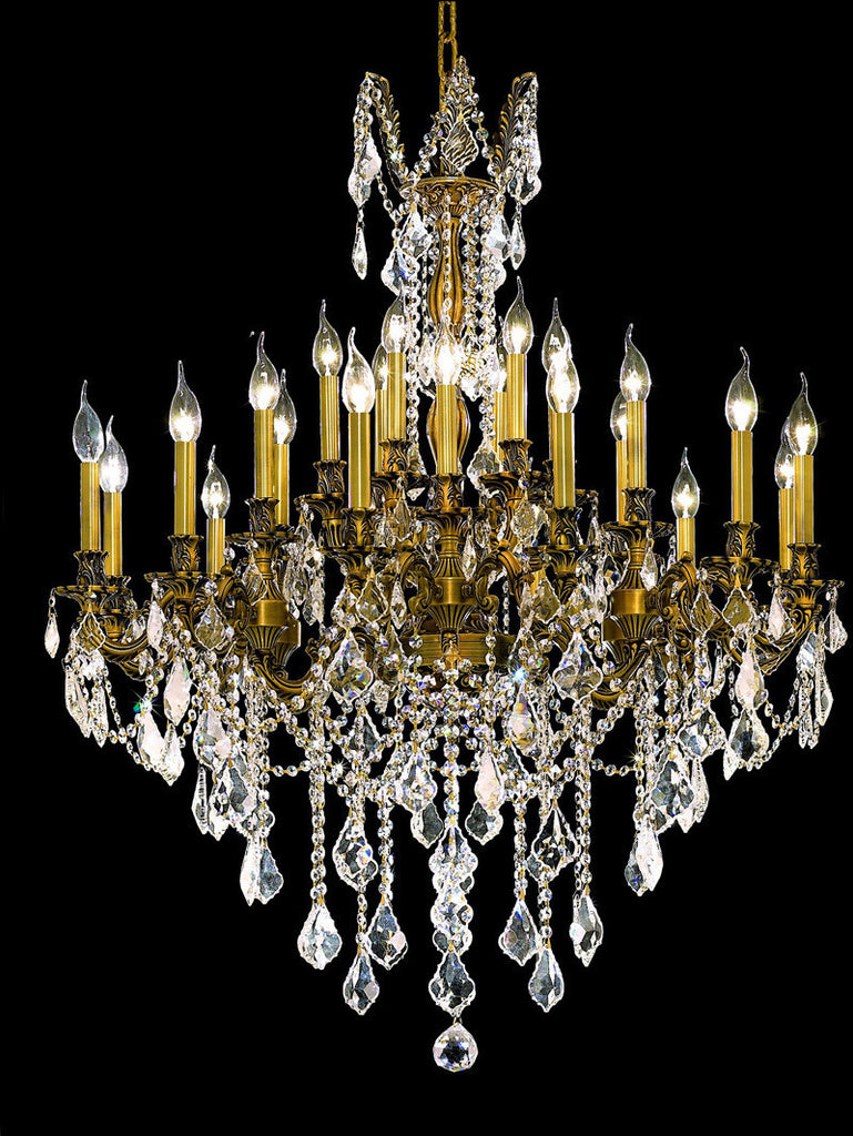 C121-9224D36FG/EC By Elegant Lighting - Rosalia Collection French Gold Finish 24 Lights Dining Room