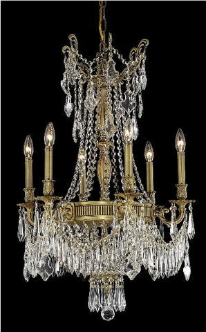 C121-9309D22FG/RC By Elegant Lighting Esperanza Collection 9 Light Chandeliers French Gold Finish