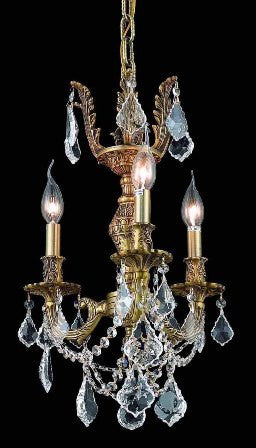 C121-9503D13FG By Regency Lighting-Marseille Collection French Gold Finish 3 Lights Chandelier