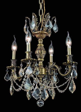 C121-9504D17AB-GS By Regency Lighting-Marseille Collection Antique Bronze Finish 4 Lights Chandelier