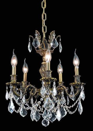 C121-9505D18AB By Regency Lighting-Marseille Collection Antique Bronze Finish 5 Lights Chandelier