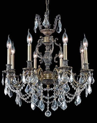 C121-9508D24AB By Regency Lighting-Marseille Collection Antique Bronze Finish 8 Lights Chandelier