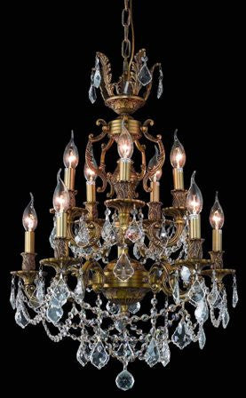 C121-9510D21FG By Regency Lighting-Marseille Collection French Gold Finish 10 Lights Chandelier