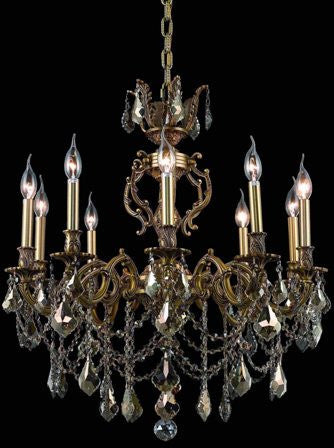 C121-9510D28FG-GT By Regency Lighting-Marseille Collection French Gold Finish 10 Lights Chandelier
