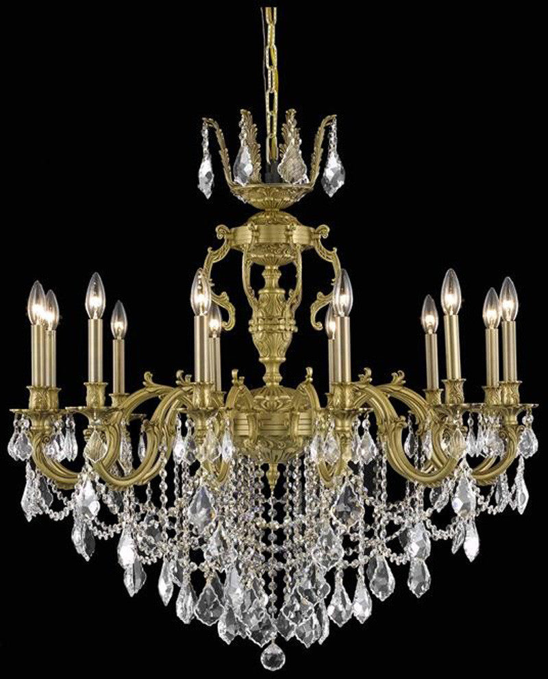 C121-9512D36FG/EC By Elegant Lighting - Marseille Collection French Gold Finish 12 Lights Dining Room