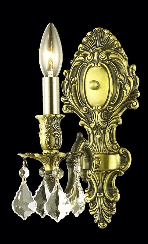 C121-9601W5AB-GS/RC By Elegant Lighting Monarch Collection 1 Light Wall Sconces Antique Bronze Finish