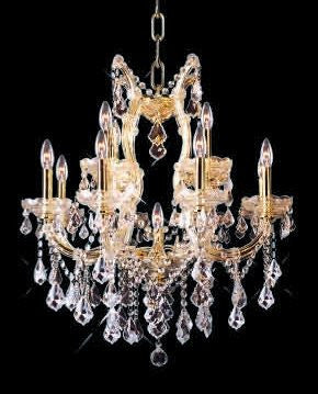 C121-GOLD/2800/2627 L8+4+1 Maria Theresa Collection By Elegant Maria Theresa CHANDELIER Chandeliers, Crystal Chandelier, Crystal Chandeliers, Lighting