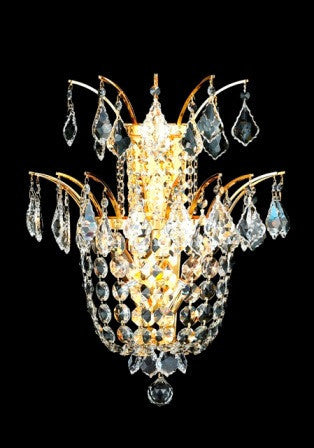 C121-GOLD/5800W/1519 Flora CollectionEmpire Style WALL SCONCE Chandeliers, Crystal Chandelier, Crystal Chandeliers, Lighting