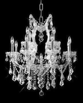 C121-SILVER/2800/2627 L8+4+1 Maria Theresa Collection By Elegant Maria Theresa CHANDELIER Chandeliers, Crystal Chandelier, Crystal Chandeliers, Lighting