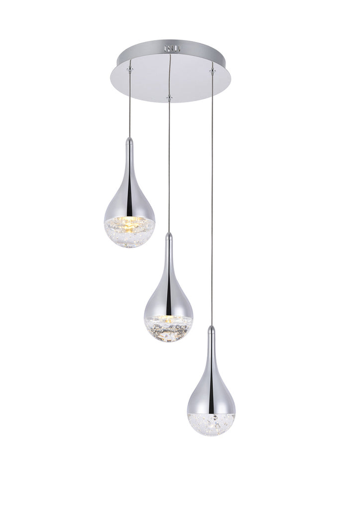 ZC121-3803D12C - Regency Lighting: Amherst Collection LED 3-light chandelier 12in x 9in chrome finish