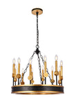 ZC121-1543D25VBGI - Urban Classic: Neva 12 light in Golden Iron chandelier