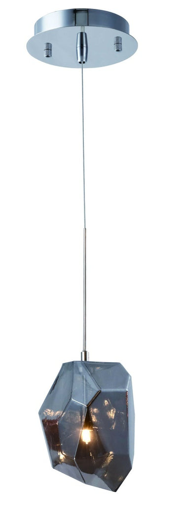 ZC121-4002D6PNSS - Urban Classic: Gibeon 1 Light Polished Nickel & Silver Shade Pendant