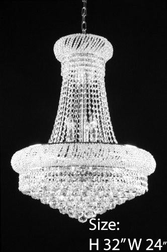 New French Empire Crystal Chandelier W/ Swarovski Crystal Chandeliers 24X32 - A500-Cs/542/15Sw